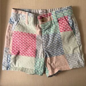 Vineyard Vines White and Navy Striped Shorts